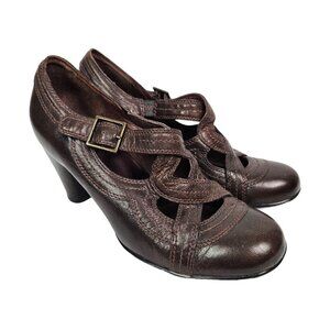 Indigo by Clarks Lea Sylvie II Retro Mary Jane Round Toe Chunky Heel Pump 7.5